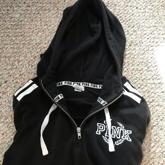 Pink 1/4 Hooded Zip Up - Picture 2 of 4